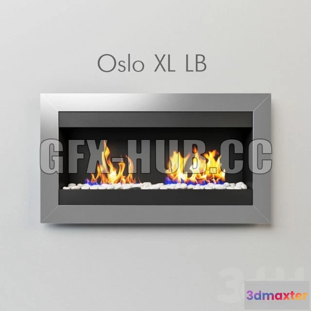 1200610 - FURNITURE 3D MODELS - fireplace Oslo XL LB