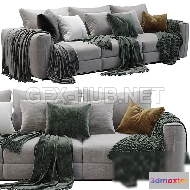 1200664 - FURNITURE 3D MODELS - Flexform Asolo Sofa