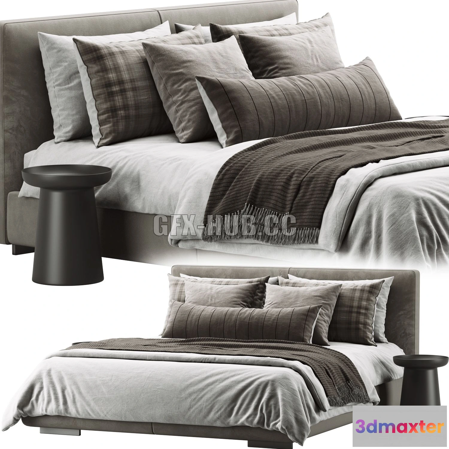 1200676 - FURNITURE 3D MODELS - Flexform Magnum Bed