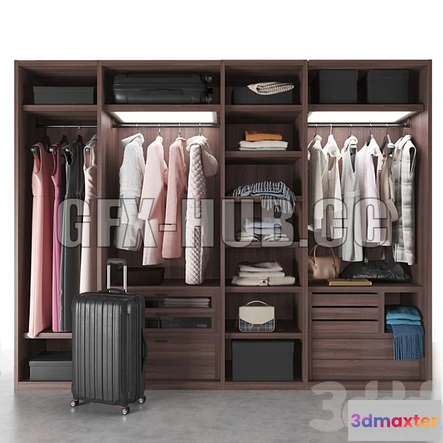 1200722 - FURNITURE 3D MODELS - Flou Wardrobe