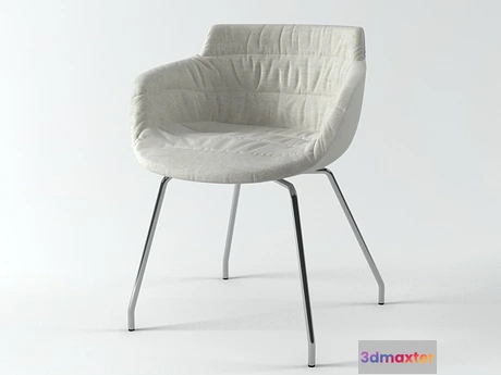 1200724 - FURNITURE 3D MODELS - Flow armchair 4 legs
