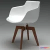1200728 - FURNITURE 3D MODELS - Flow armchair oak base