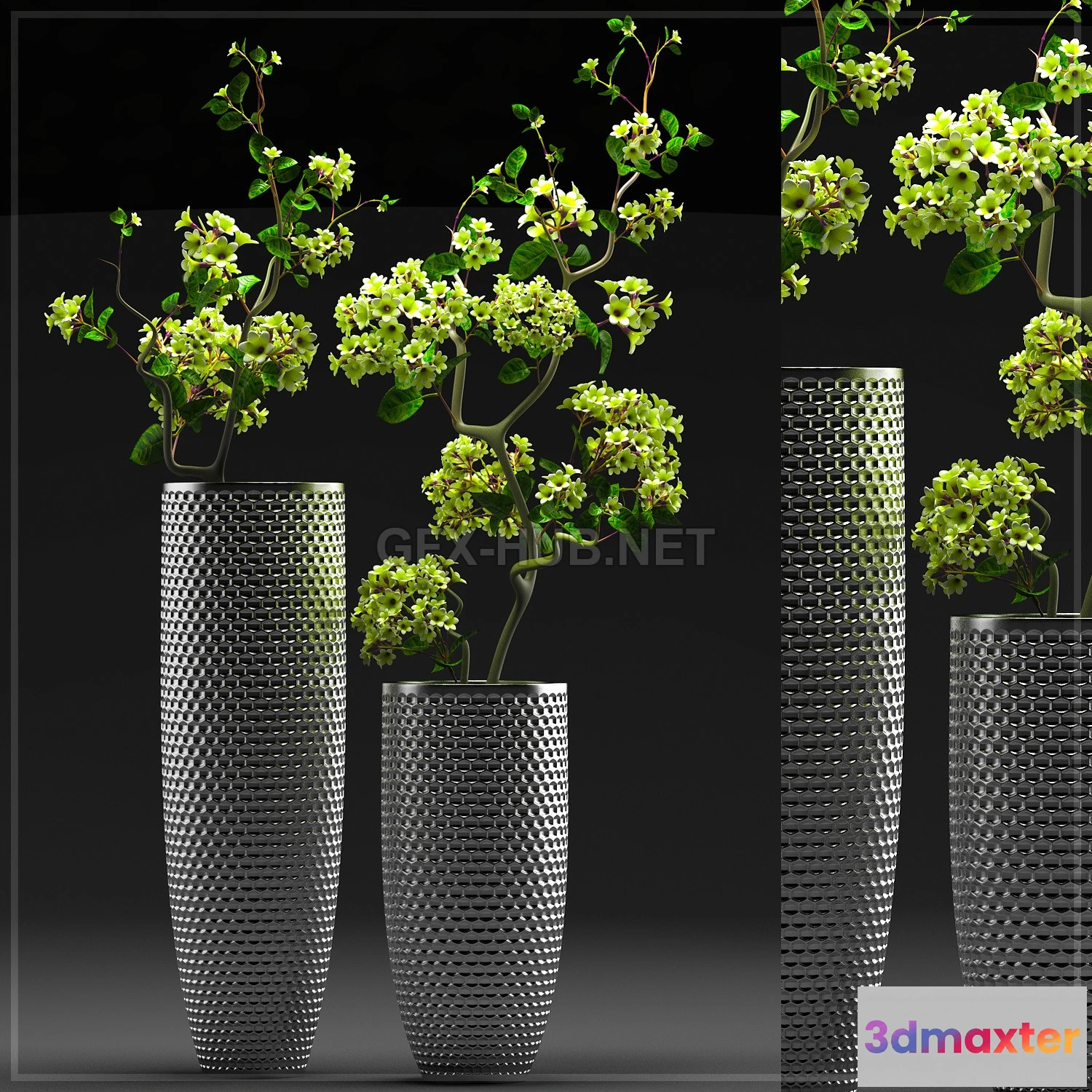 1200754 - FURNITURE 3D MODELS - FLOWER SET 3