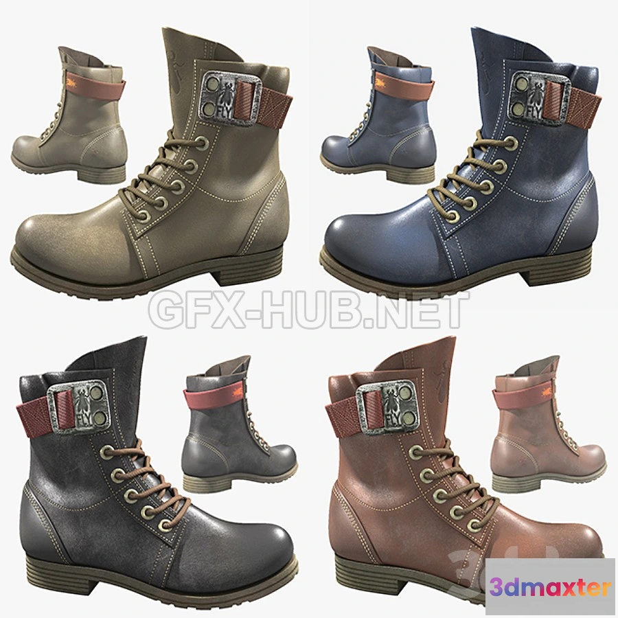1200776 - FURNITURE 3D MODELS - Fly London Stay Rug Womens Biker Boots