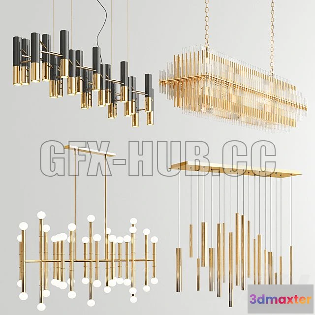 1200826 - FURNITURE 3D MODELS - Four Exclusive Chandelier Collection 82