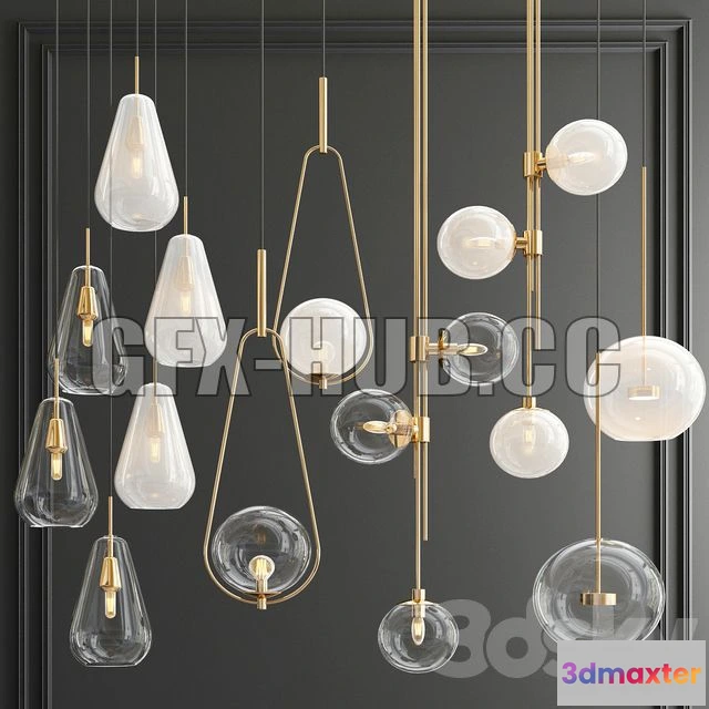 1200828 - FURNITURE 3D MODELS - Four Hanging Lights 56