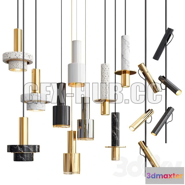 1200830 - FURNITURE 3D MODELS - Four Hanging Lights 67