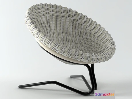 1200872 - FURNITURE 3D MODELS - French Round Willow Seat