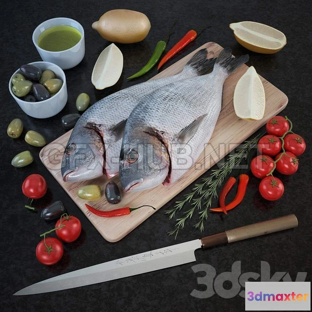 1200874 - FURNITURE 3D MODELS - Fresh fish