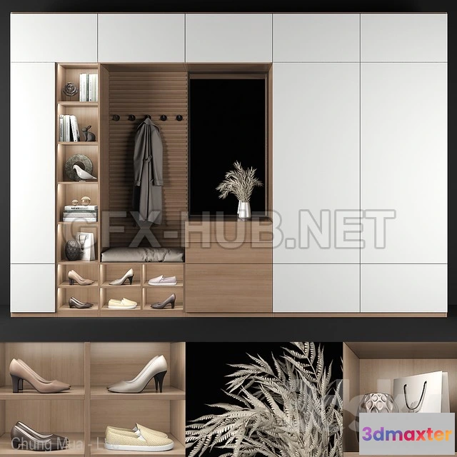 1200918 - FURNITURE 3D MODELS - Furniture composition for hallway 69