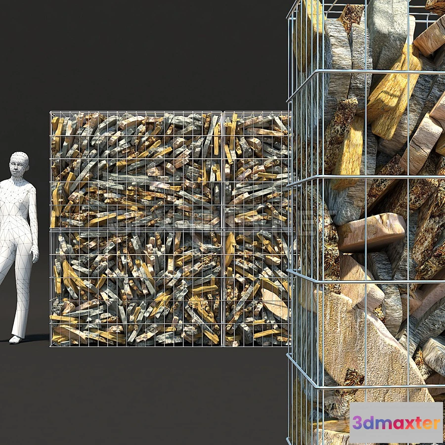 1200944 - FURNITURE 3D MODELS - Gabion Flat Stone
