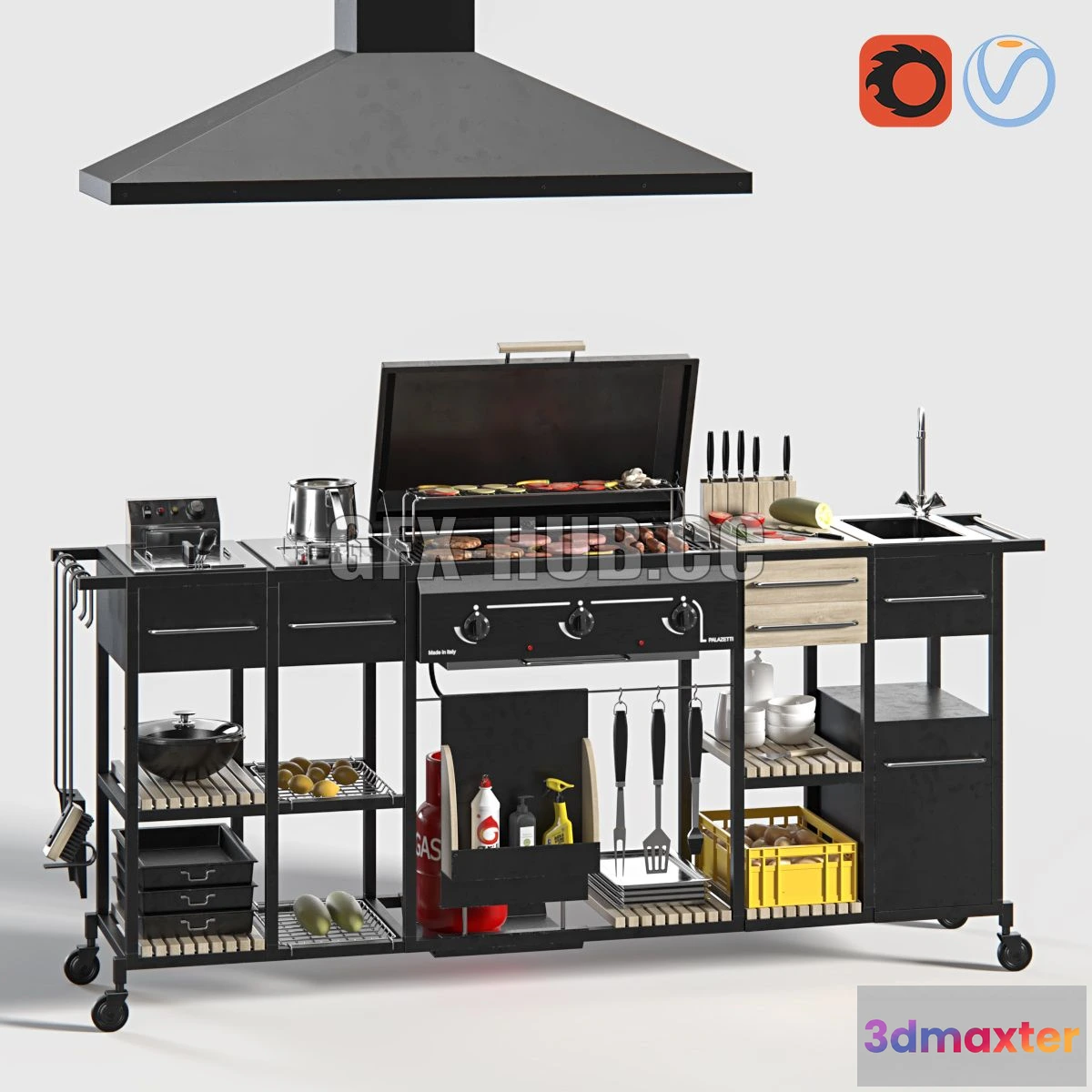 1200998 - FURNITURE 3D MODELS - Gas Grill Mr Chef
