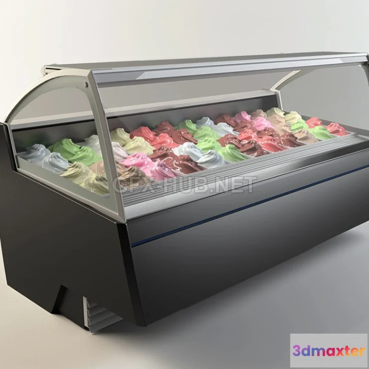 1201016 - FURNITURE 3D MODELS - Gelostandard - Elite Freezer