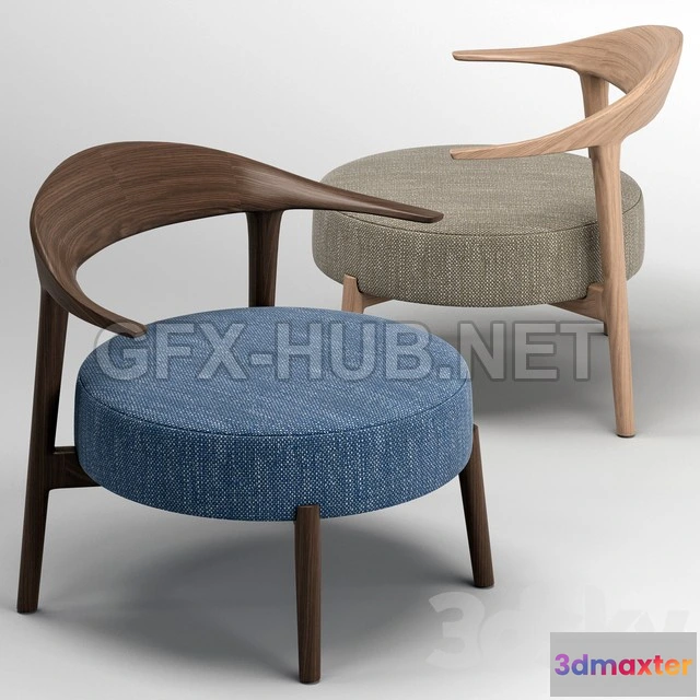 1201052 - FURNITURE 3D MODELS - GIORGETTI RIPPLE Armchair
