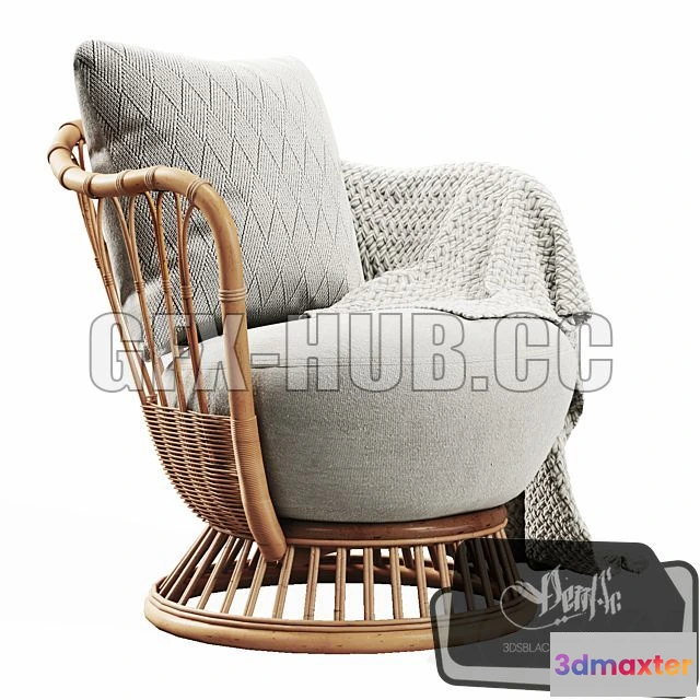 1201128 - FURNITURE 3D MODELS - Grace Lounge Chair