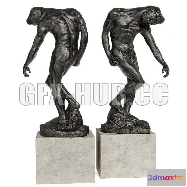 1201148 - FURNITURE 3D MODELS - Grande Ombre Auguste Rodin Sculpture