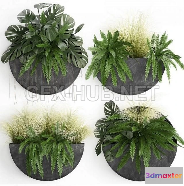 1201202 - FURNITURE 3D MODELS - Green wall decor vertical garden 57
