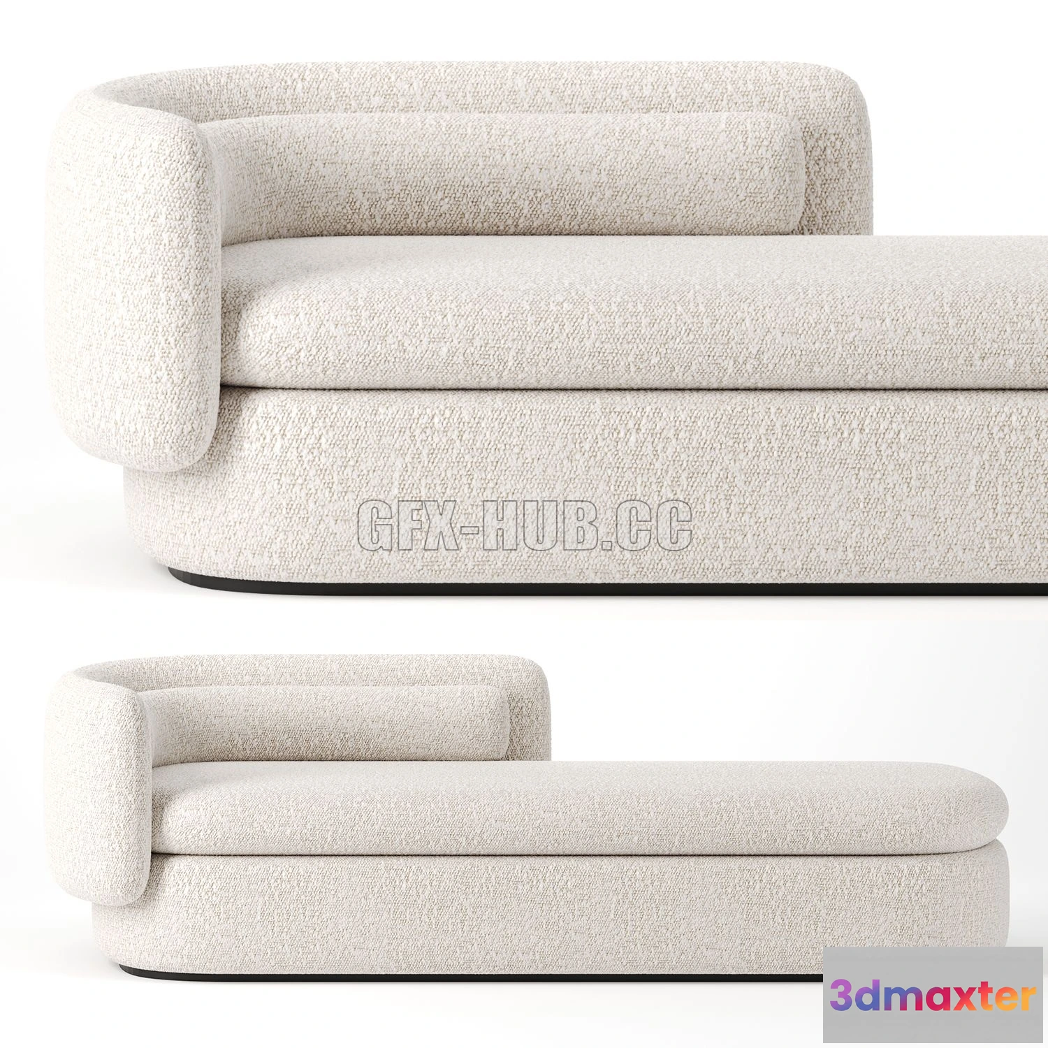 1201224 - FURNITURE 3D MODELS - Group Chaise Lounge by Philippe Malouin for SCP