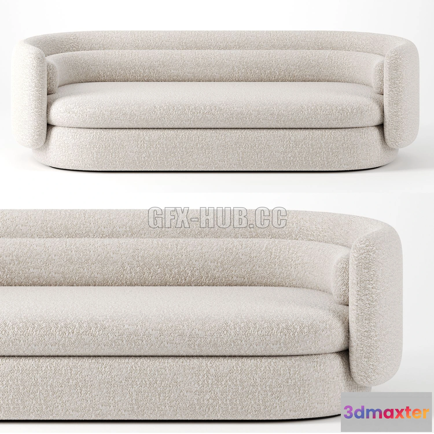 1201226 - FURNITURE 3D MODELS - Group Three Seat Sofa