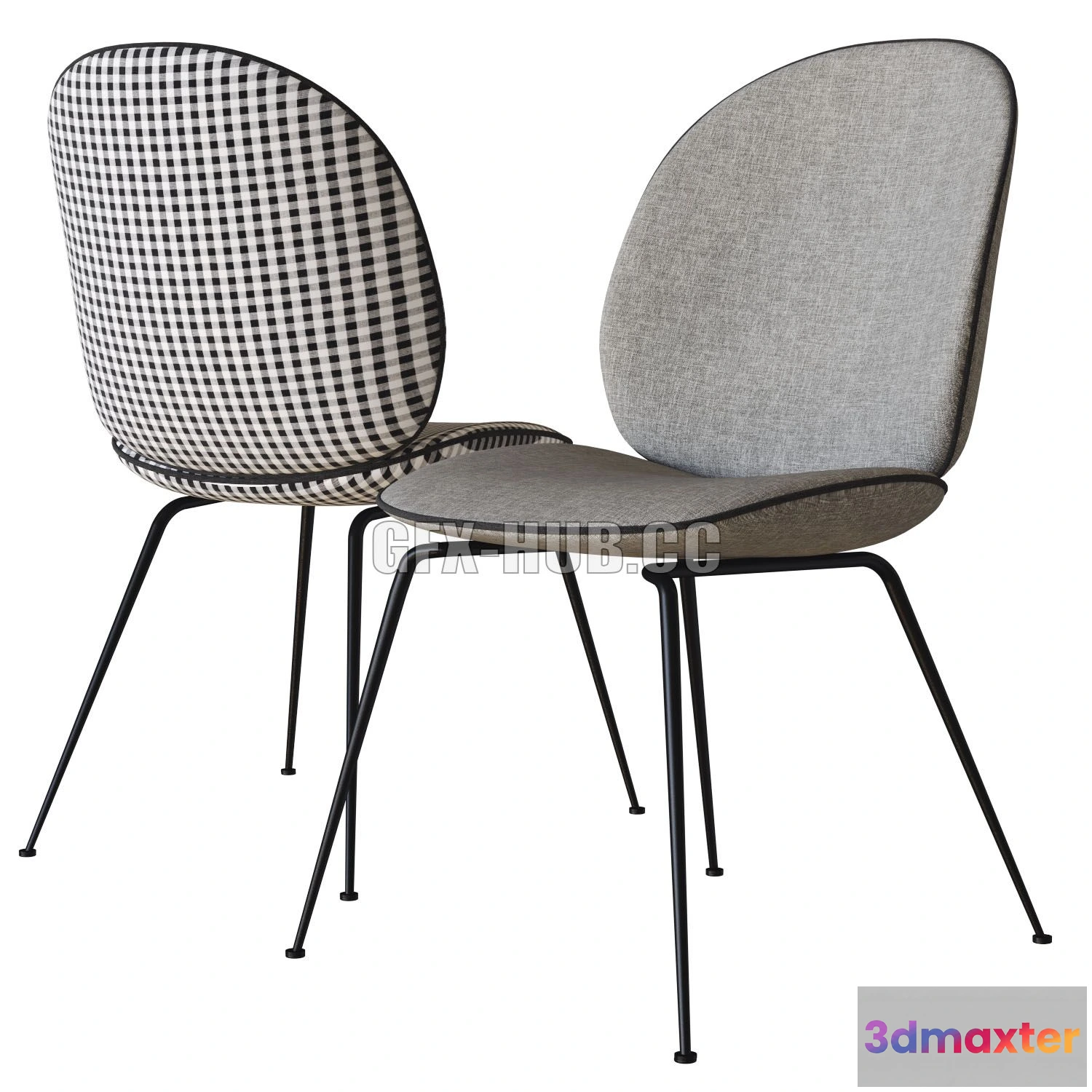 1201230 - FURNITURE 3D MODELS - Gubi Beetle Dining Chair