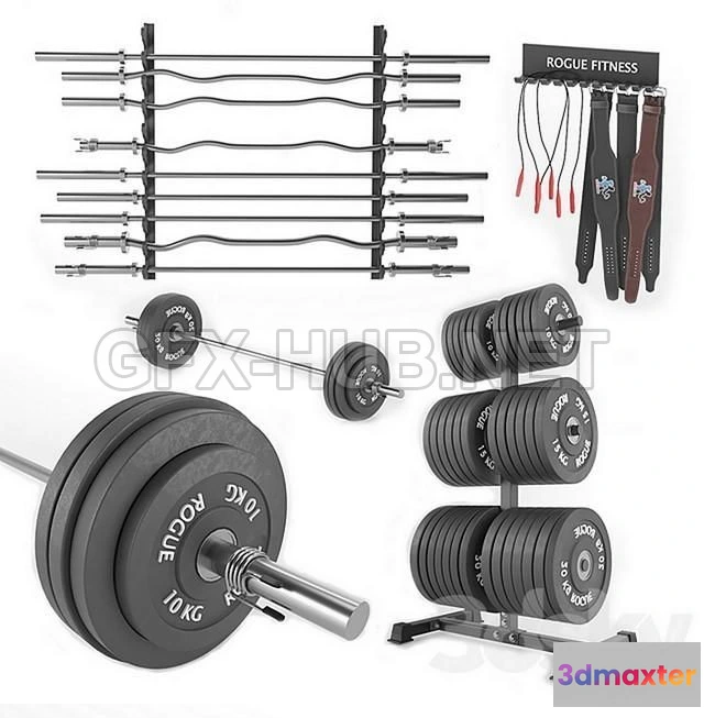 1201244 - FURNITURE 3D MODELS - Gym-Tools-Fitness-Body-Building-set-05