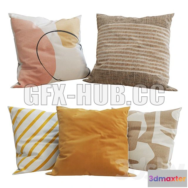 1201256 - FURNITURE 3D MODELS - H&M Home Decorative Pillows Set 33