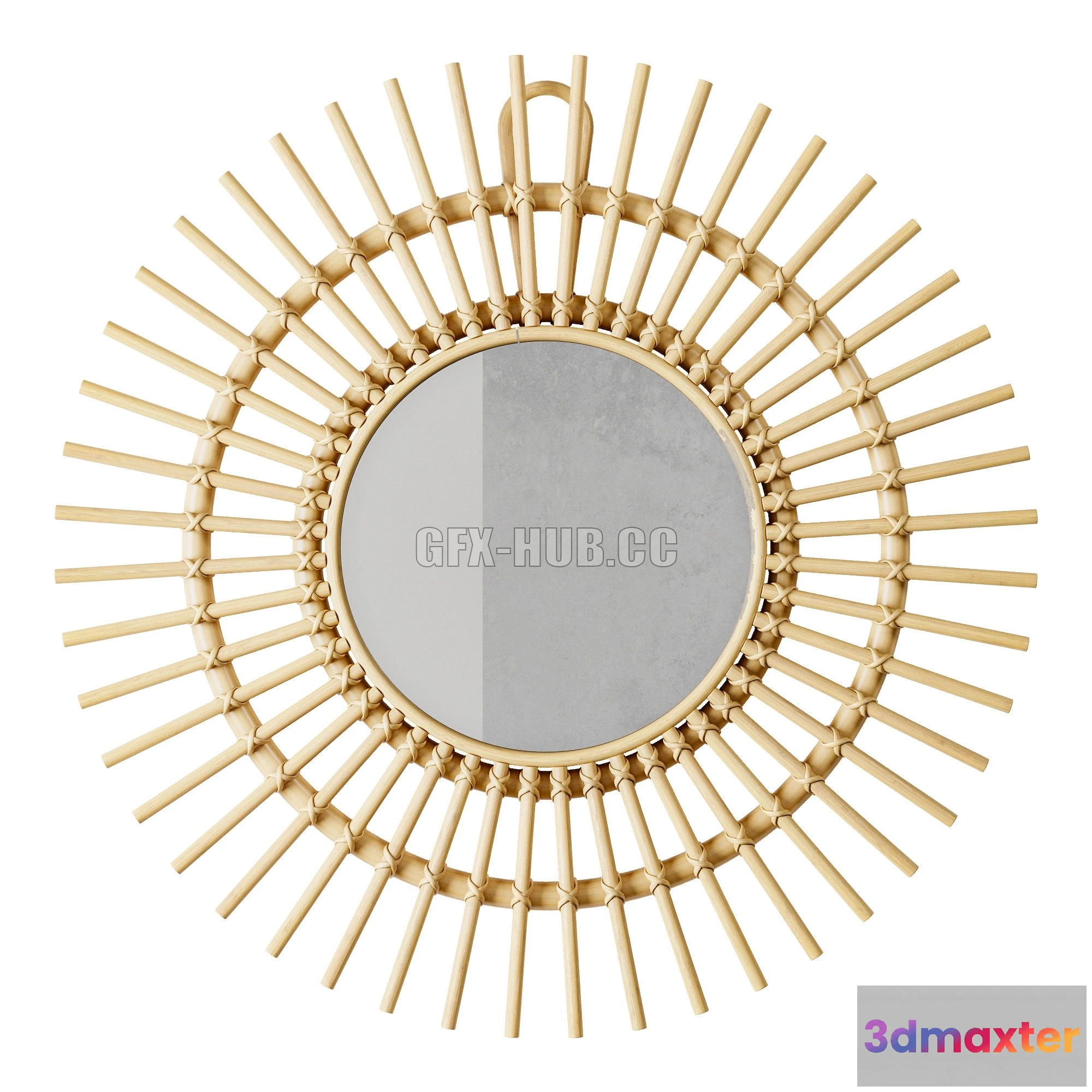 1201260 - FURNITURE 3D MODELS - H&M Home Rotan Mirror