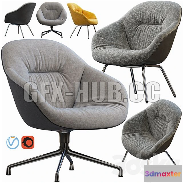 1201348 - FURNITURE 3D MODELS - Hay Lounge Armchair