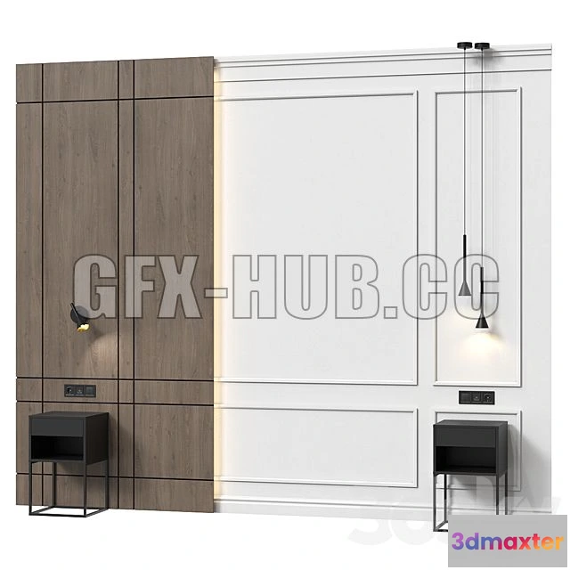 1201360 - FURNITURE 3D MODELS - Headboard 001