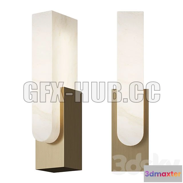 1201422 - FURNITURE 3D MODELS - HOLLY HUNT Agatha LED Wall Sconce