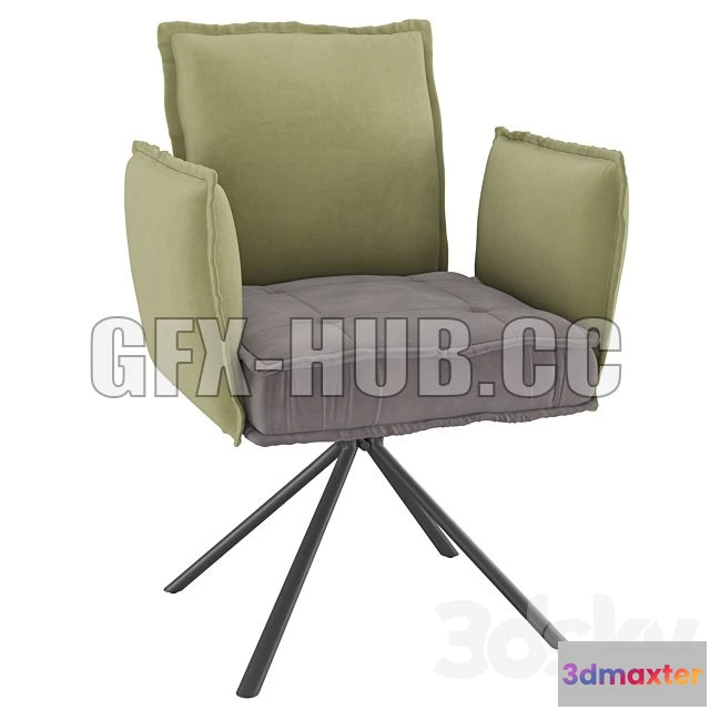 1201428 - FURNITURE 3D MODELS - Homary Modern Upholstered Velvet Accent Chair