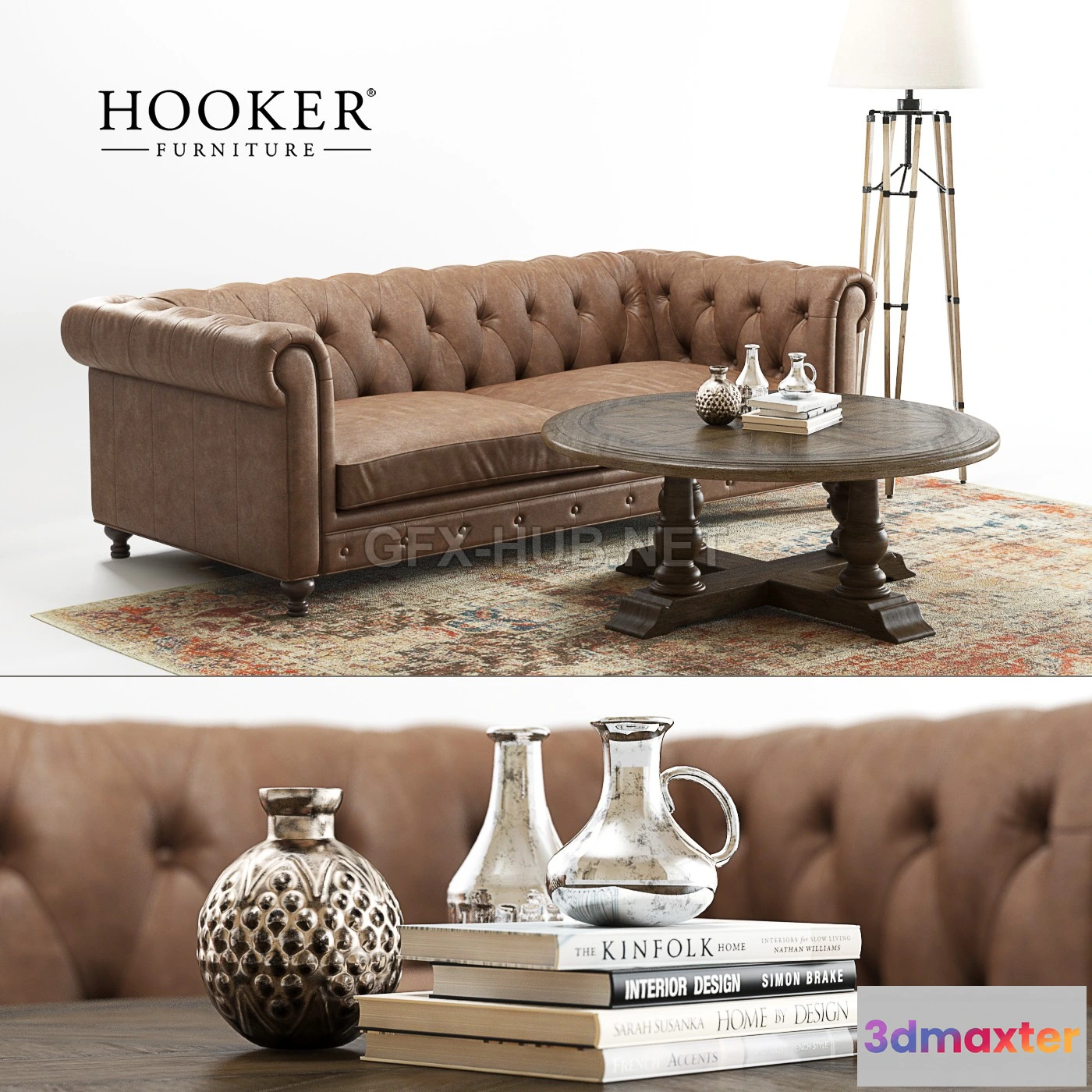 1201440 - FURNITURE 3D MODELS - Hooker Alexa Sofa