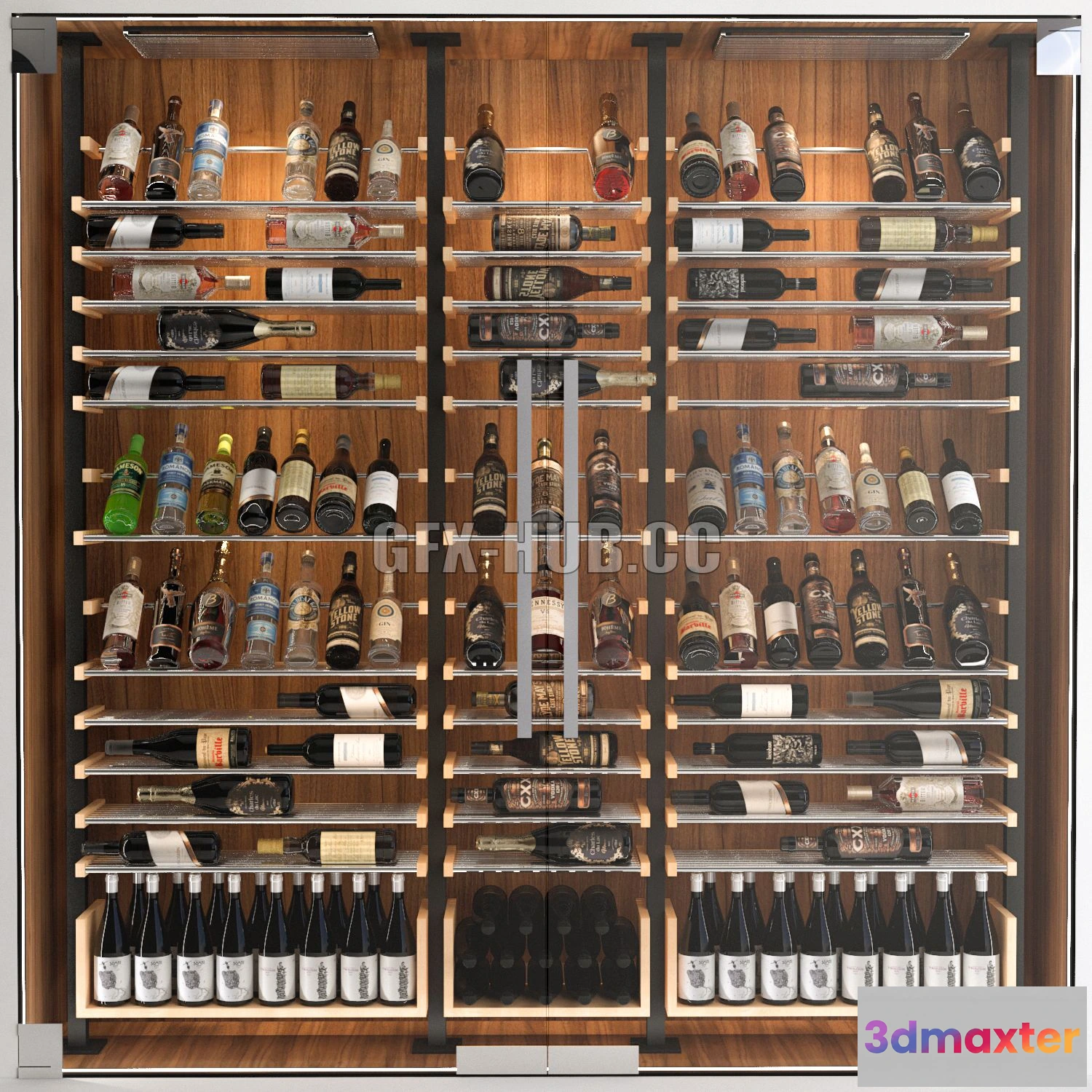 1201736 - FURNITURE 3D MODELS - JC Wine Cabinet 6