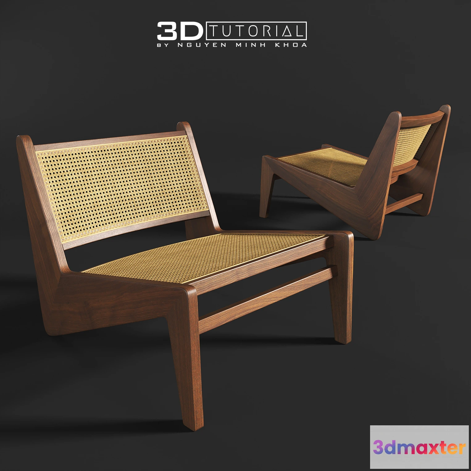 1201744 - FURNITURE 3D MODELS - Jeanneret Kangaroo Chair modelbyNguyenMinhKhoa