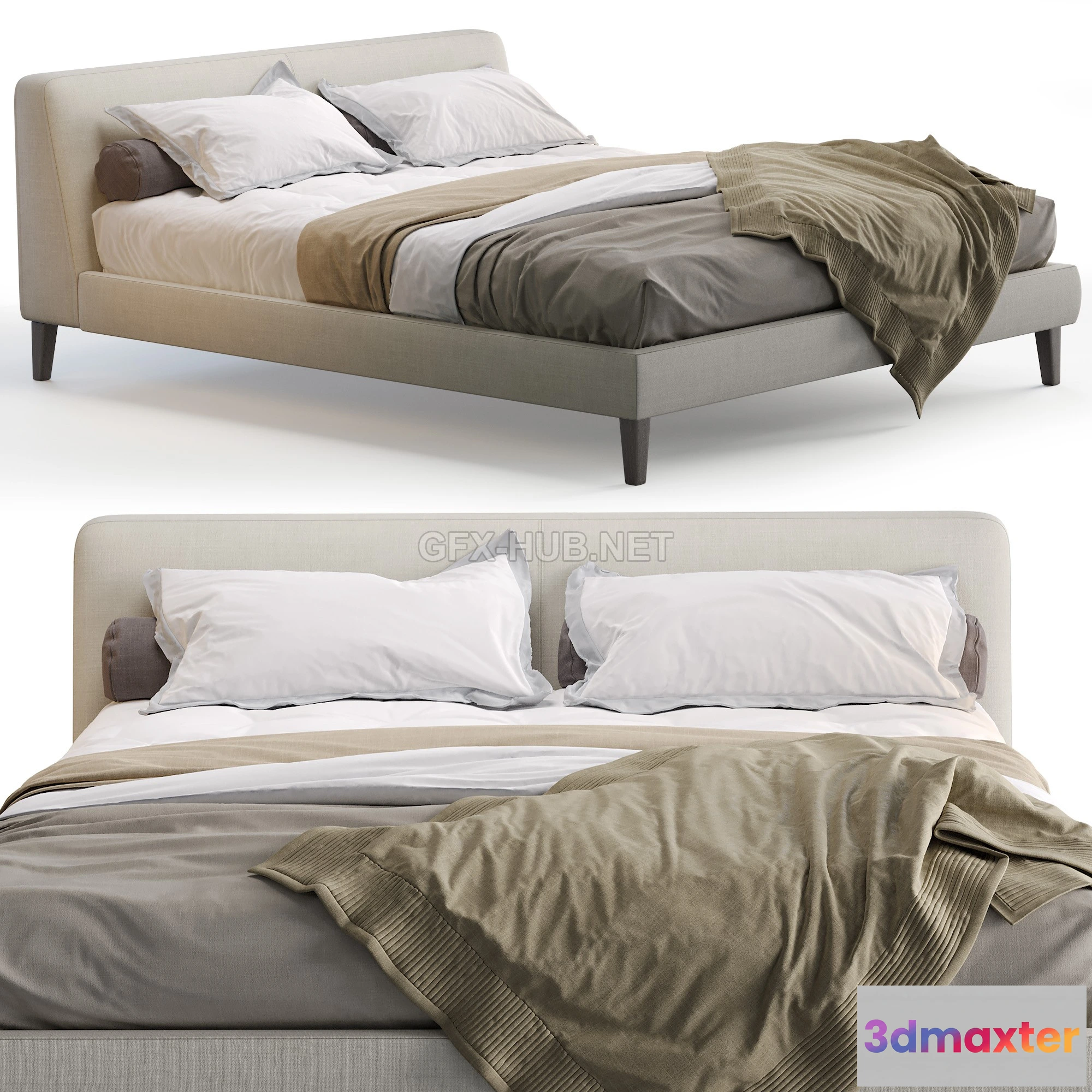 1201756 - FURNITURE 3D MODELS - Jesse bed joel