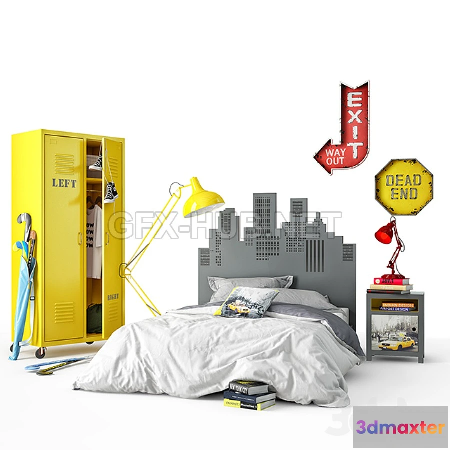 1201808 - FURNITURE 3D MODELS - Junior bed