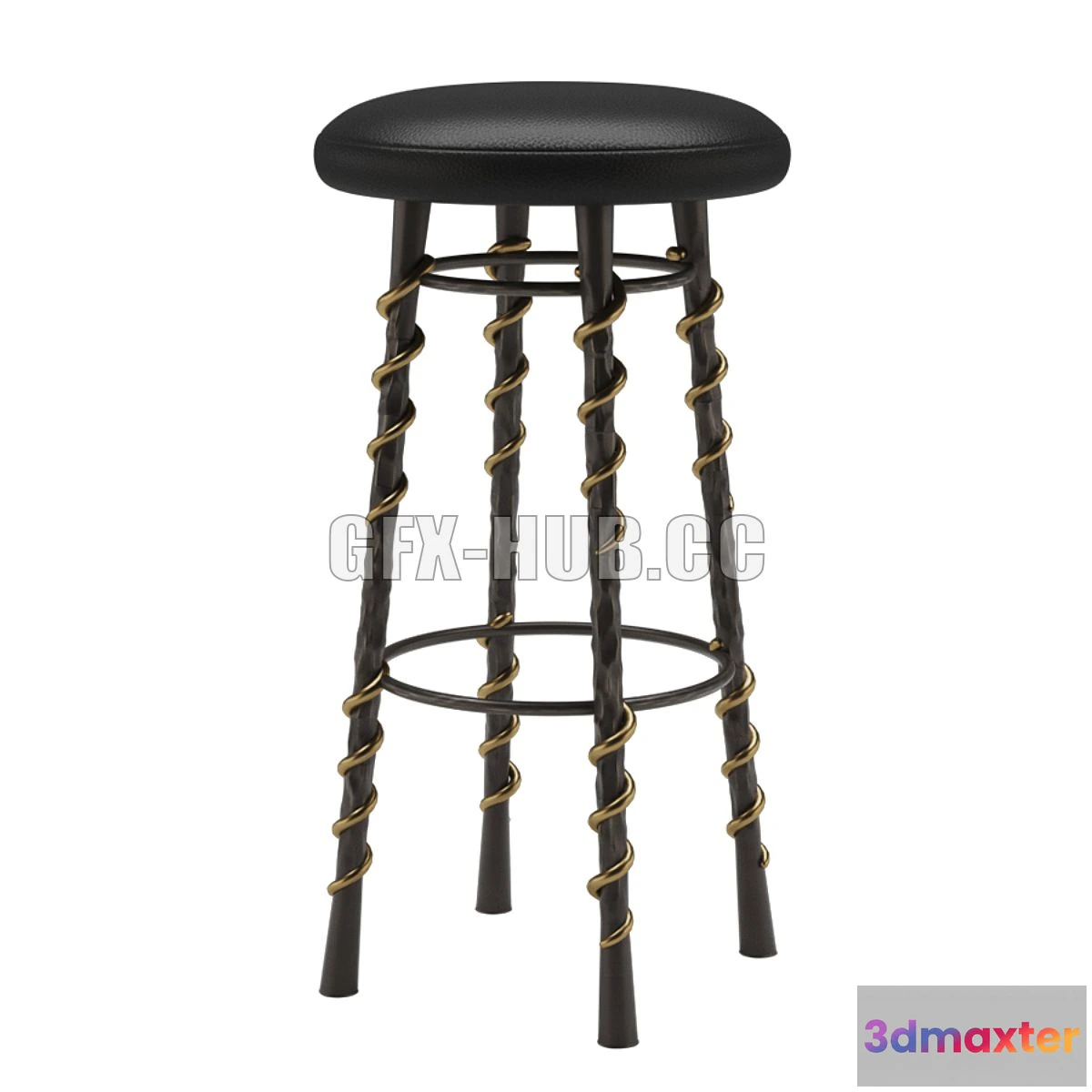 1201862 - FURNITURE 3D MODELS - Kelly Wearstler Serpent Barstool
