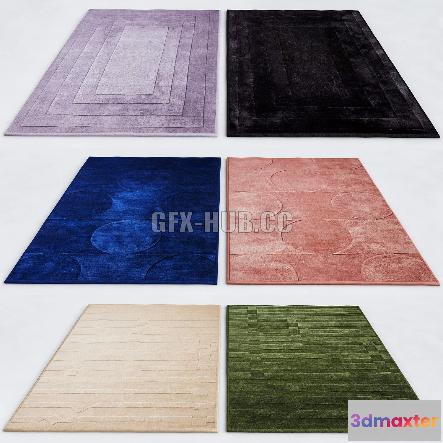 1201906 - FURNITURE 3D MODELS - Kids Rugs collections
