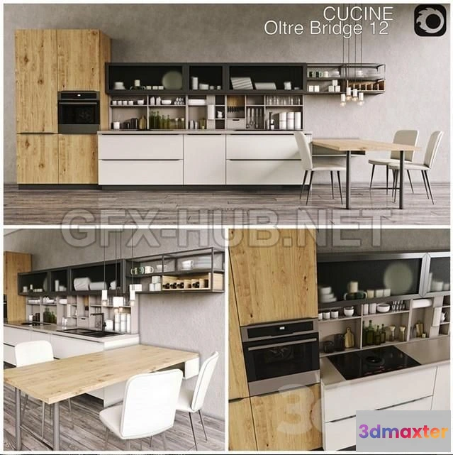 1201964 - FURNITURE 3D MODELS - Kitchen CUCINE LUBE Oltre