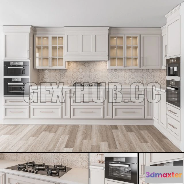 1202006 - FURNITURE 3D MODELS - Kitchen Neo Classic Cream Set 27