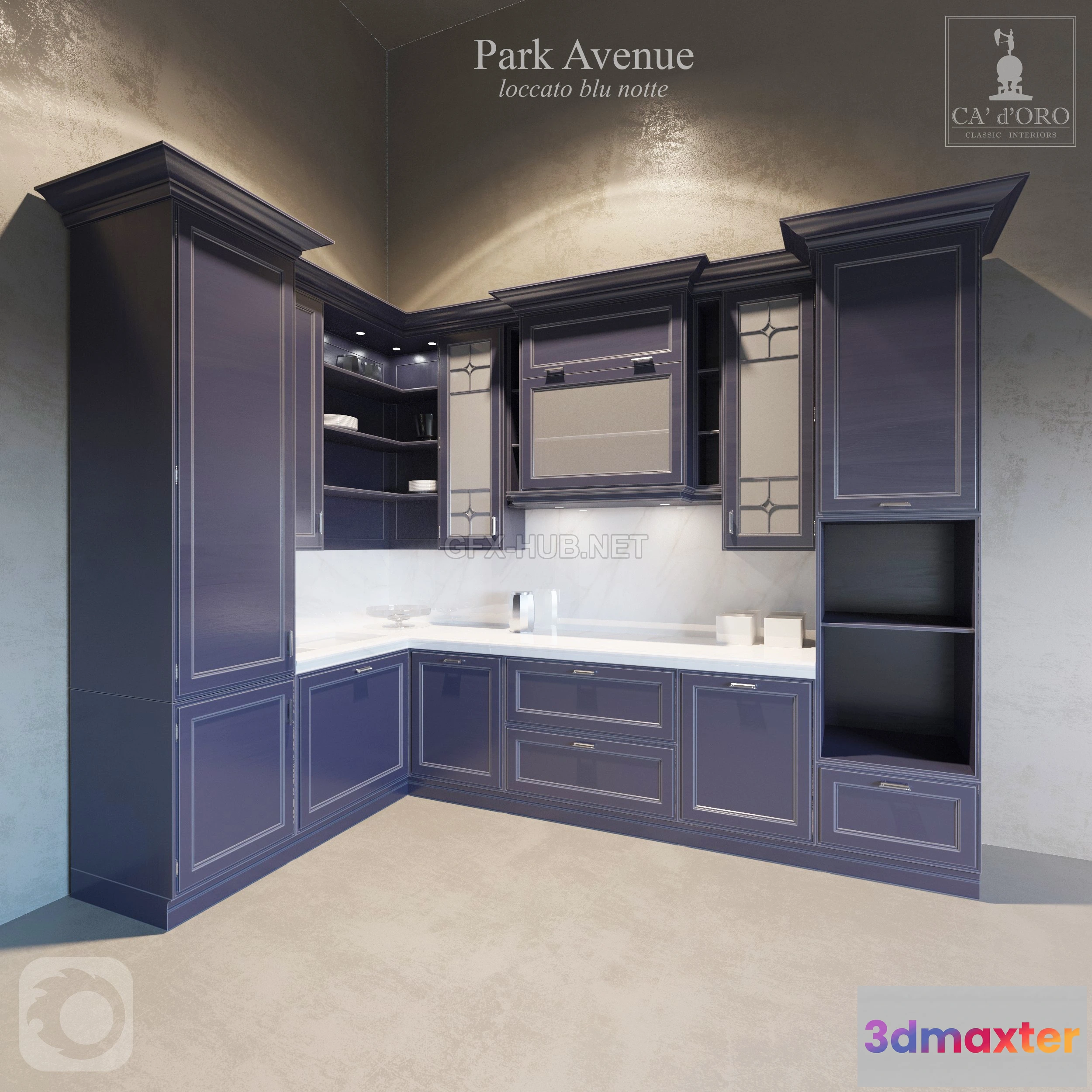 1202030 - FURNITURE 3D MODELS - Kitchen Oro Park Avenue