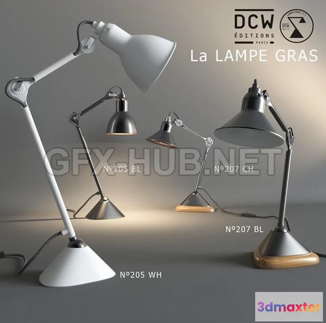 1202098 - FURNITURE 3D MODELS - La Lampe GRAS
