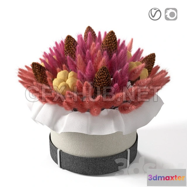 1202130 - FURNITURE 3D MODELS - Lagurus bouquet