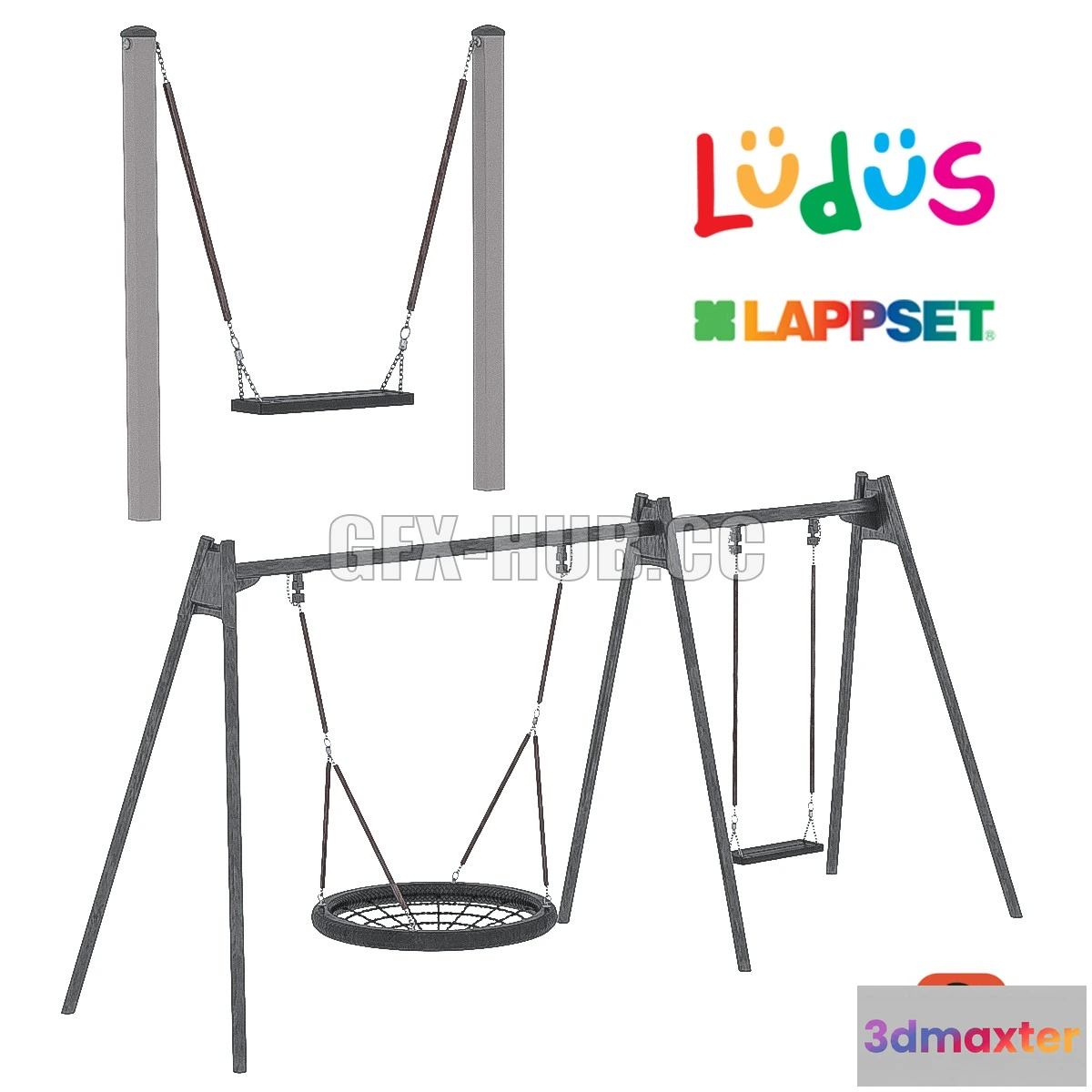 1202196 - FURNITURE 3D MODELS - Lappset swing