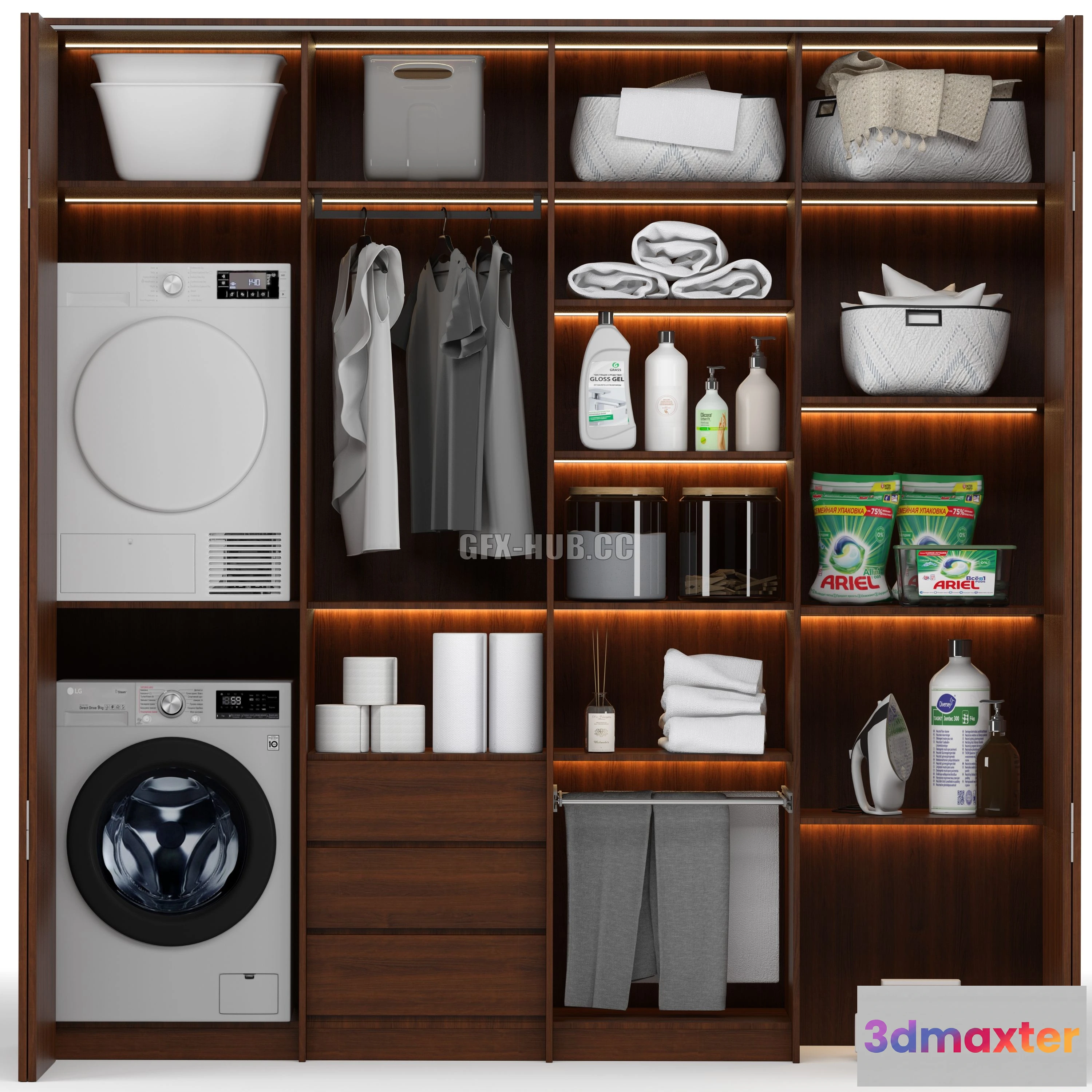 1202214 - FURNITURE 3D MODELS - Laundry 01