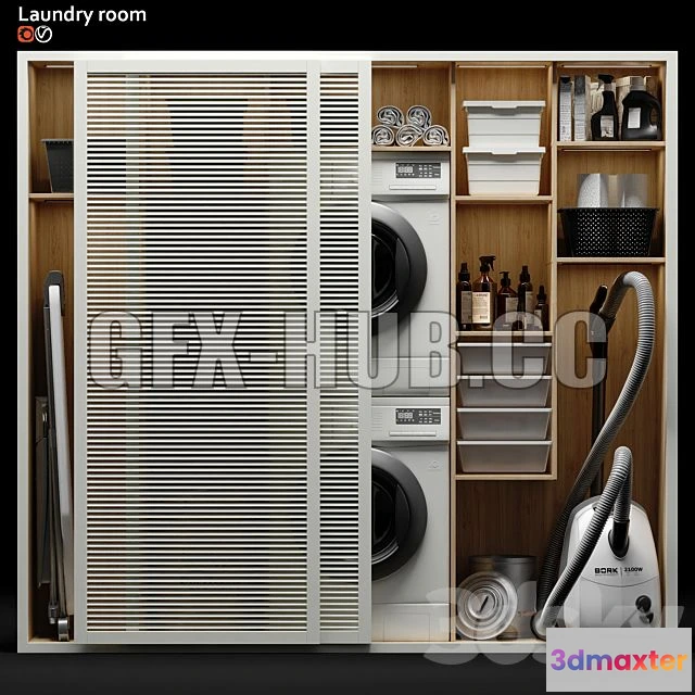 1202220 - FURNITURE 3D MODELS - Laundry Room 06