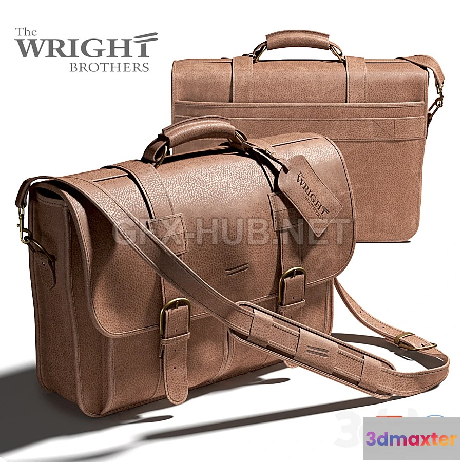 1202268 - FURNITURE 3D MODELS - Leather mans bag from Wright Brothers