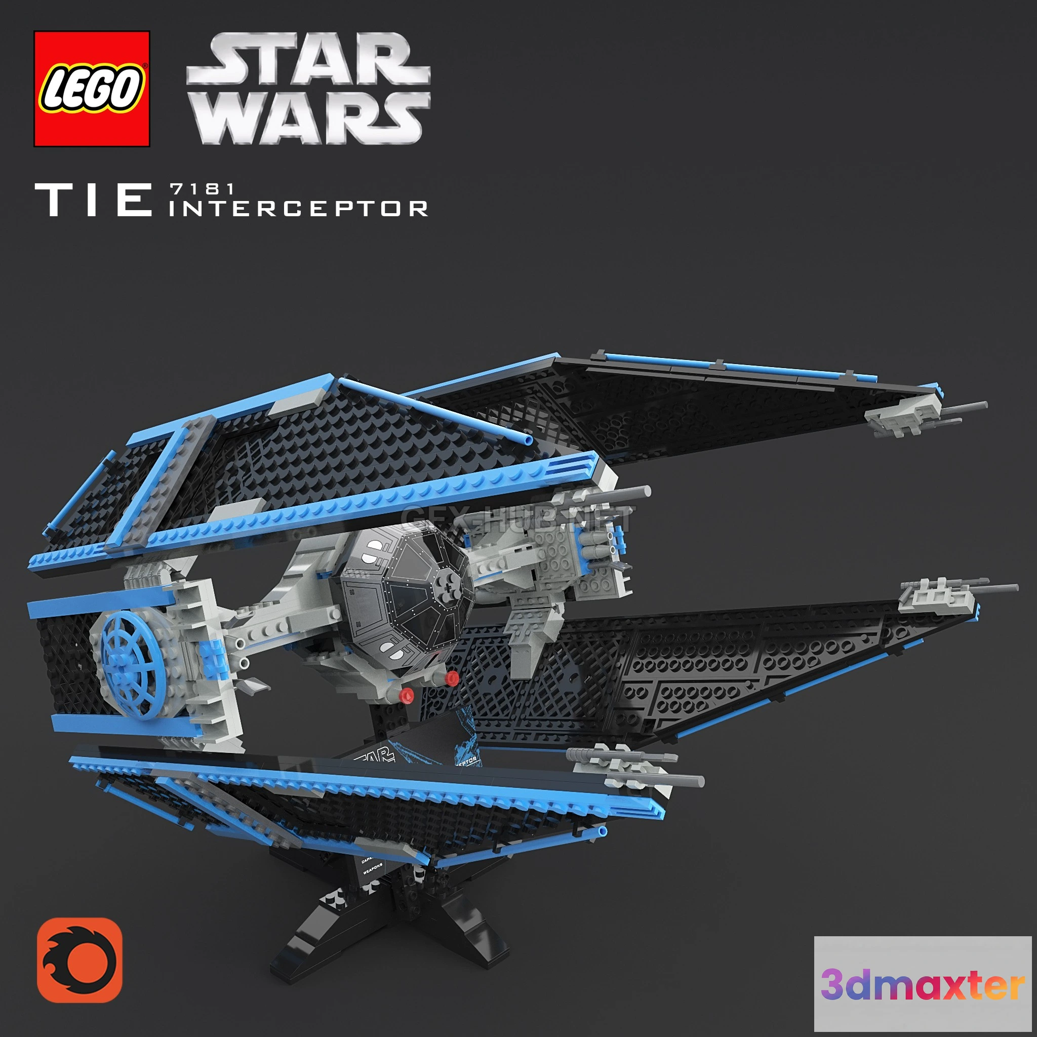 1202296 - FURNITURE 3D MODELS - LEGO SW Tie Interceptor