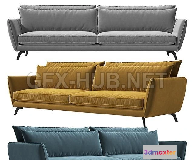 1202308 - FURNITURE 3D MODELS - Leone sofa Kaza do sofa