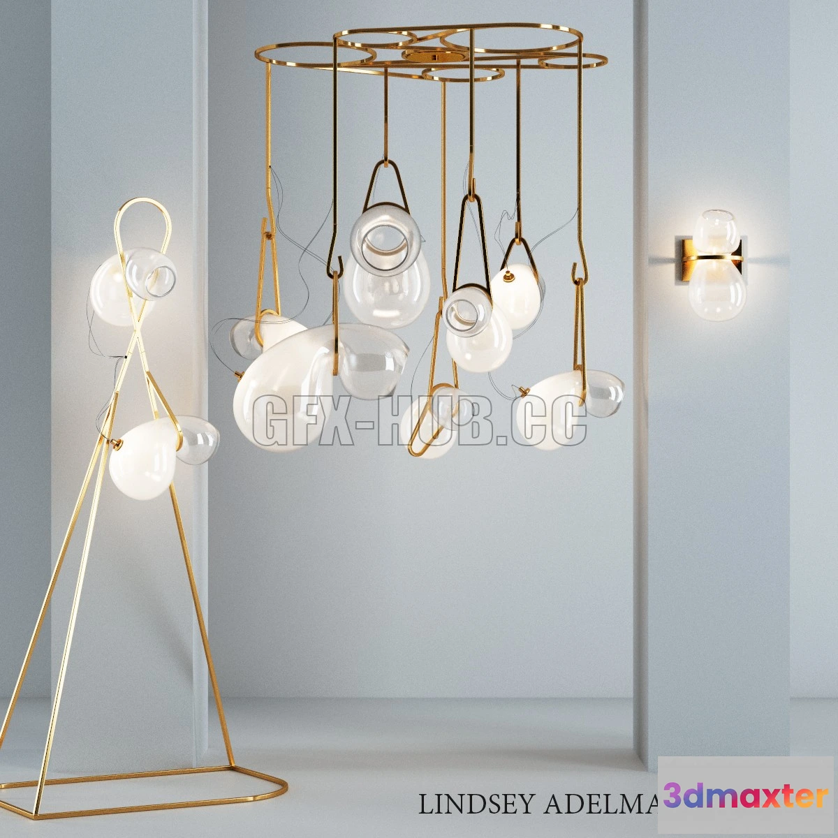 1202376 - FURNITURE 3D MODELS - Lights CATCH by Lindsey Adelman Studio